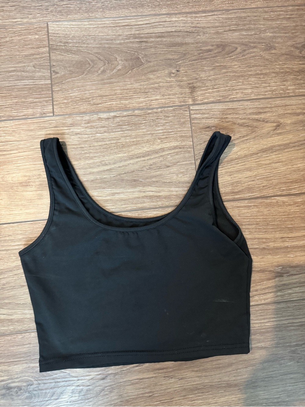 Black Cropped Tank Top